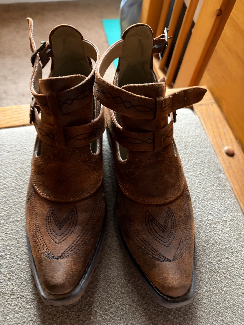 Roper ladies antique cognac design Western-Inspired Ankle Boots